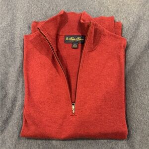 Brooks Brothers Men's Supima Cotton Quarter-Zip Sweater - Small